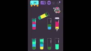 Cups - Water Sort Puzzle Level 34 ⭐️⭐️