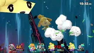 Super Smash Bros. Ultimate: Sephiroth Vs. Mario Vs. Isabelle Vs. Isabelle