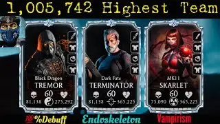 Top 3 Highest Health 1000k+ Characters Team Gameplay | Talent tree | MK Mobile 2021