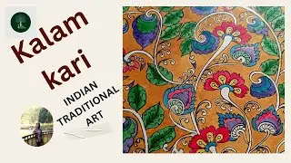 how to draw kalamkari/ Indian traditional art#indianfolkpainting #motif #indiantraditionalart