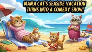 &ldquo;Mama Cat&rsquo;s Seaside Vacation Turns Into a Comedy Show with Ginger Kitten!&rdquo;