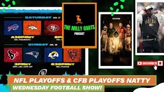 NFL Divisional Round, CFB Playoff Natty Preview, + Mike Tomlin OUT 📱