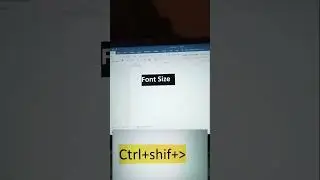 Increase Font Size In Ms Word With Shortcut Key