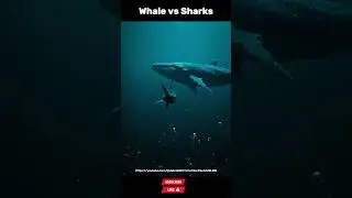 Deadly Clash in the Deep Ocean &ndash; Whale vs Sharks ❗#sharks #animals  #short