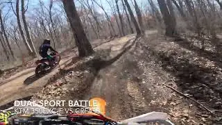 KTM 350 EXC-F vs Honda CRF 450L --- dual sport / enduro trail battle!