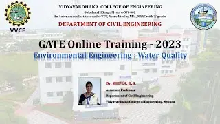 GATE 2023 Civil Engineering: Environmental Engineering : Water Quality