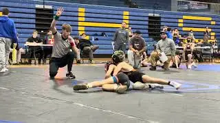 Mikah vs Ontario at Rittman High School 73lb weight class wrestled an 82lbs