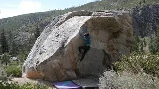 Lake Tahoe Bouldering - Mama Cat Arete, V5