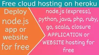 Host website for FREE on HEROKU || Deploy node.js application on HEROKU