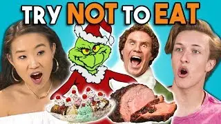 Try Not To Eat Challenge - Holiday Movies | Teens & College Kids Vs. Food