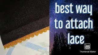 easy method for attaching lace/how to attach lace on dress/best way for attaching lace