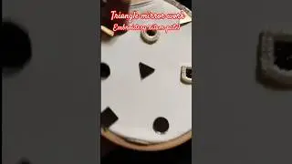 Triangle mirror work tutorial.. #handbroidery #mirrorwork #diy