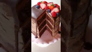 Naked Chocolate cake with Nutella Buttercream Frosting