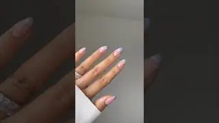 easy DIY ombre spring nails with dainty details 🦋☁️✨ #tutorial #nails #spring