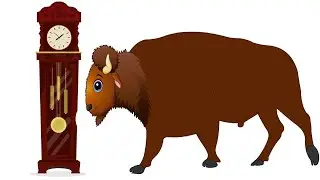 Hickory Dickory Dock African buffalo -Preschool Songs for Circle Time