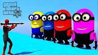 GTA 5 | 1K Minions Falling from Truck | Spiderman Superheroes | Fails Funny Moments | Epic Ragdoll