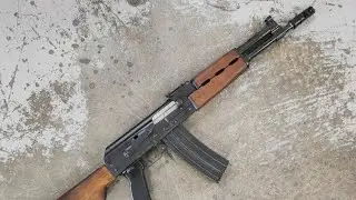 Zastava M90 5.56 magazine fitment test with a Krebs custom extended magazine release lever.