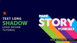 Creating Long Shadow Text Effect in Illustrator-Step by Step Tutorial Creative Ideas for Long Shadow