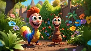 Seven Wiggly Worms Wiggle and Write | Fun Alphabet & Counting Kids | Learning Rhyme for Preschoolers