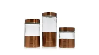FOOD   WINE 3piece Glass Canister Set