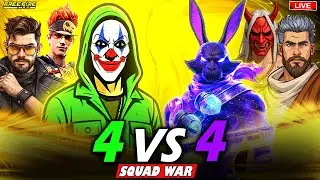LIVE🔴 4vs4😈6vs6👽 Custom Room Challenge🎯 | Live Squad Battle👽#freefirefun #customroom