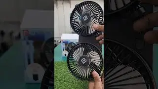 Portronics TwinCool Dual Head Portable USB Fan 360&deg; | 3 Speed Control, For Car, Bus, Desk, Home Fan
