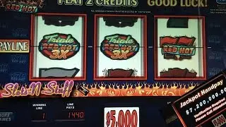 Triple Red Hot Sevens Big Jackpot Win