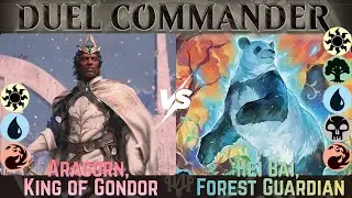 Magic: the Gathering | Duel Commander | Aragorn, King of Gondor vs Hei Bai, Forest Guardian