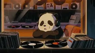 Cozy Lofi Beats 🌙 | Chill Anime Panda in a Record Shop