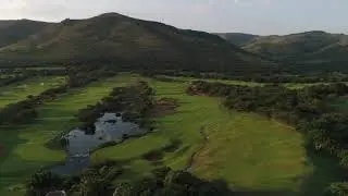 The 18th hole of The Lost City Golf Course at Sun City