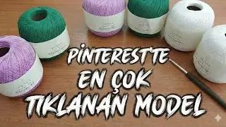 Pinterest'te En &Ccedil;ok Tıklanan Model 🌸 Puf &Ccedil;i&ccedil;ekli Kare Dantel! (Neler Yapılmaz ki!..)