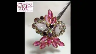 Juliana D&E Rose Pink Amethyst Purple Brooch