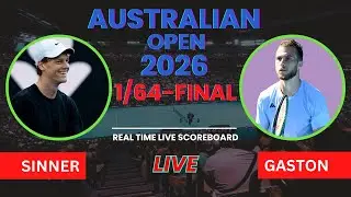 Jannik Sinner vs Hugo Gaston Live Scores | ATP Australian Open 2026 1/64-Finals