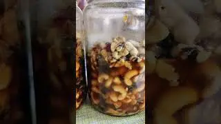 Soaking dried fruits & nuts w/ dark rum & cointreau
