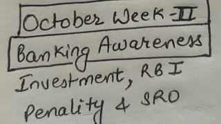 Banking Awareness Week-2 || Penalty by RBI, Investment for metro project and SRO Explained