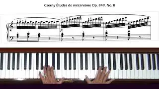 Czerny 30 Études de mécanisme Op. 849, No. 8 Piano Tutorial