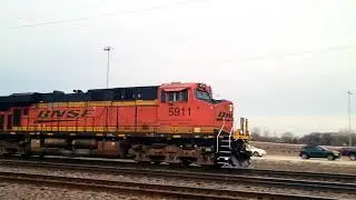 BNSF Coal Train heading east through Montgomery, Illinois