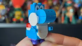 Обзор фигурки Йоши в синем цвете из конструктора Lego