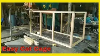DIY Cat cage using used wood | Cara mudah DIY  sangkar kucing