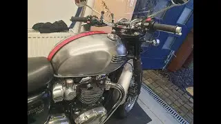 HOW TO POLISH MOTORCYCLE RAW METAL GAS TANK TRIUMPH BONNEVILLE T120