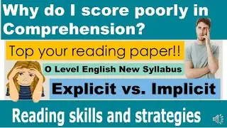 Top your Comprehension/English O Levels/New Syllabus