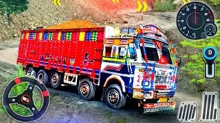 Offroad Indian Truck Driver Simulator - Heavy Hill Transport Cargo Duty Driving - Android GamePlay