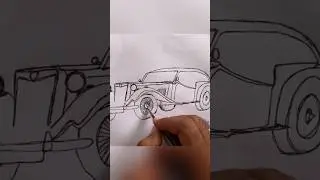 Old classical car drawing| old car| #sketch  ✍️