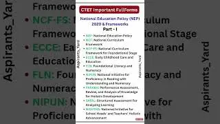 Важные вопросы для экзамена CTET | Полезные аббревиатуры для экзамена CTET | Наиболее часто повто...