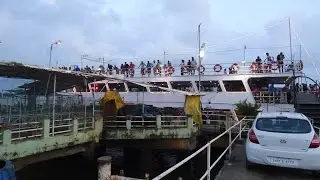 Santa Monica Cruise Top Deck View On Mandovi River At Panaji, Goa Tourism Video