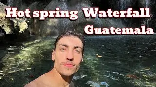 Hotspring Waterfall in Guatemala. Rio Dulce