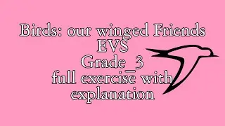 Birds our winged friends full exercise with explanation