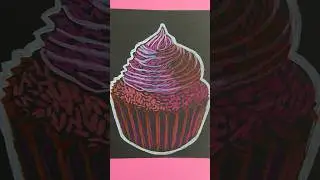 🧁 #howtodrawacupcake#cupcakeart