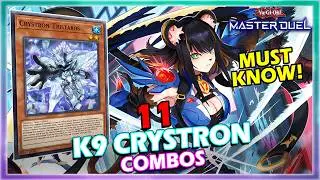 11 K9 CRYSTRON MUST KNOW COMBOS & DECKLIST IN YUGIOH MASTER DUEL