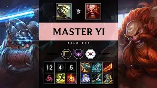 Master Yi Top vs Gragas - KR Master Patch 25.21